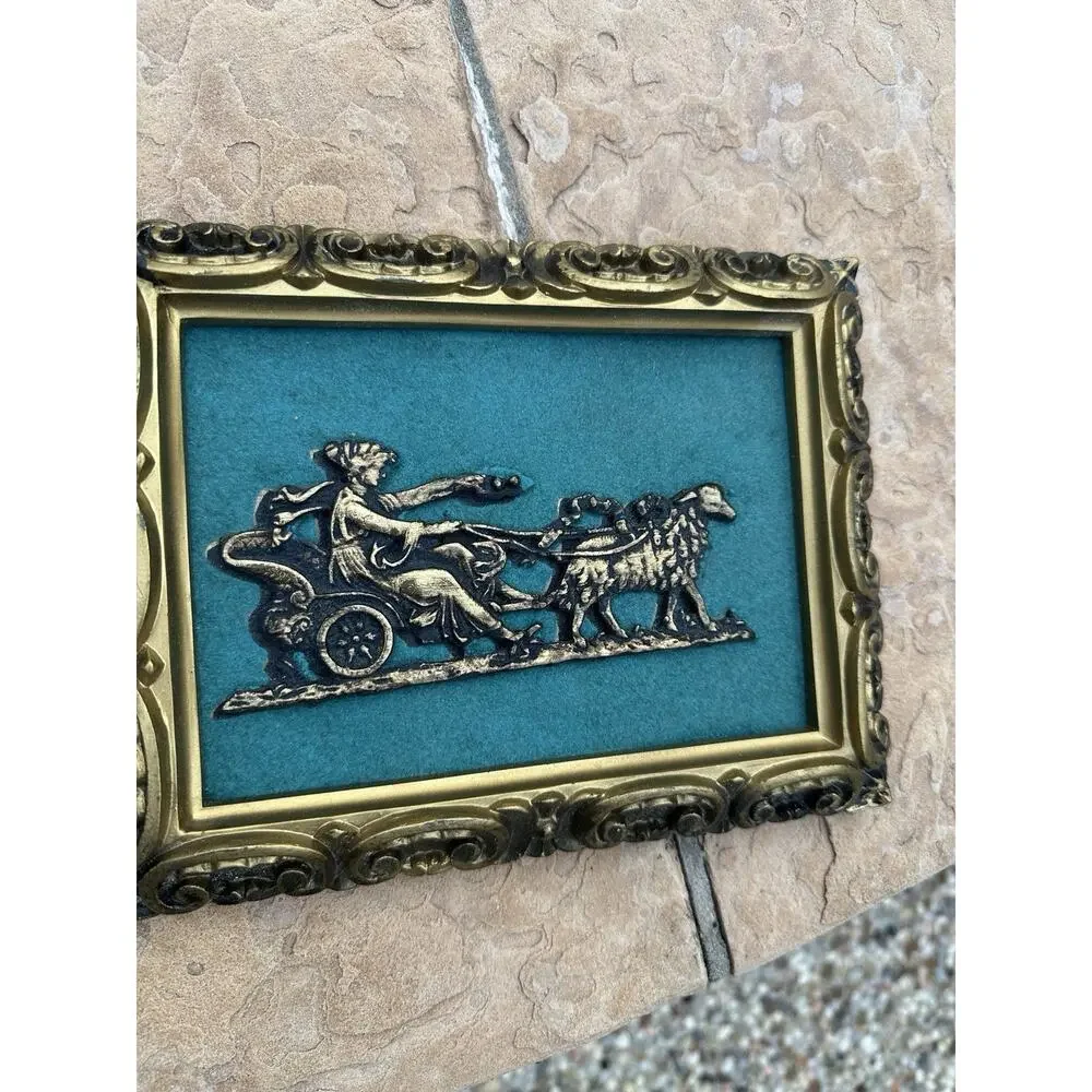 Vintage Clifford Art Studio‎ Inc New York Masterpieces velvet Roman plaque